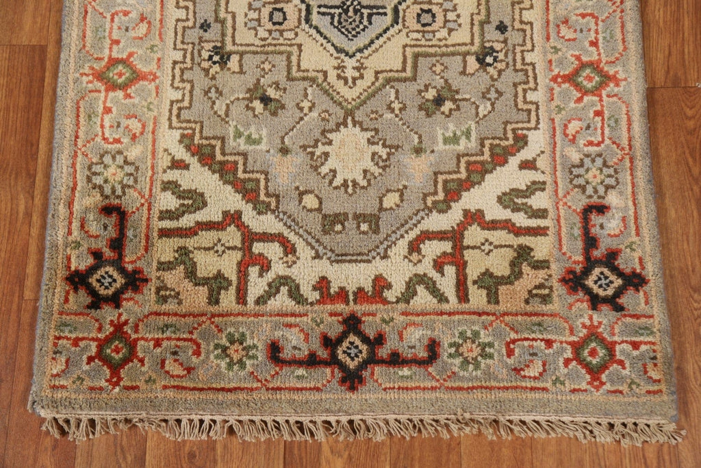 Geometric Heriz Serapi Runner Rug 3x10