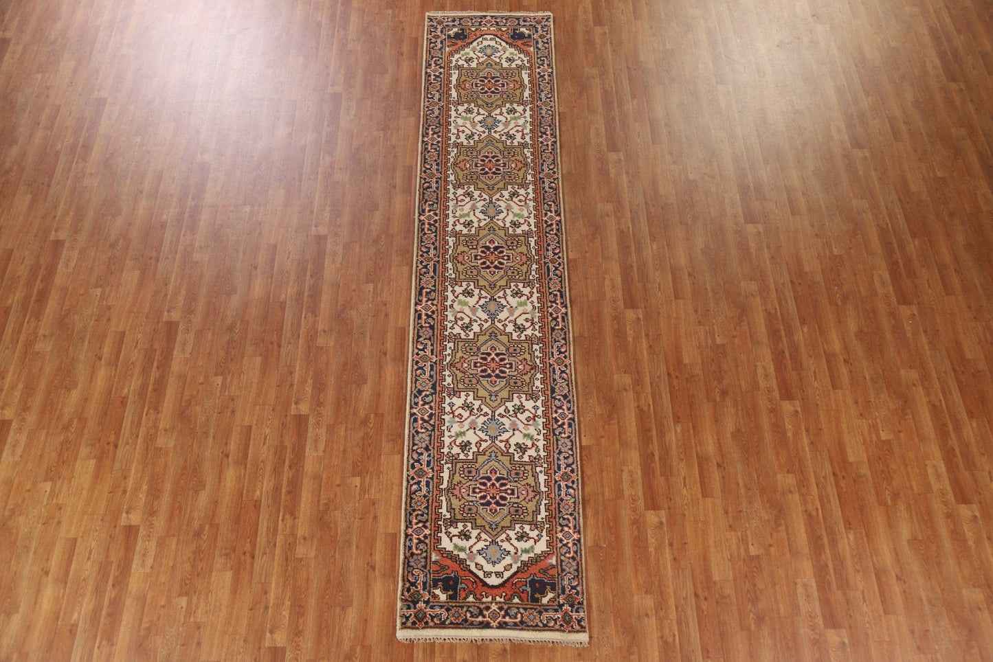 Wool Heriz Serapi Oriental Runner Rug 3x12