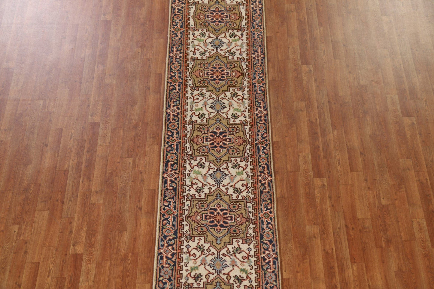 Wool Heriz Serapi Oriental Runner Rug 3x12