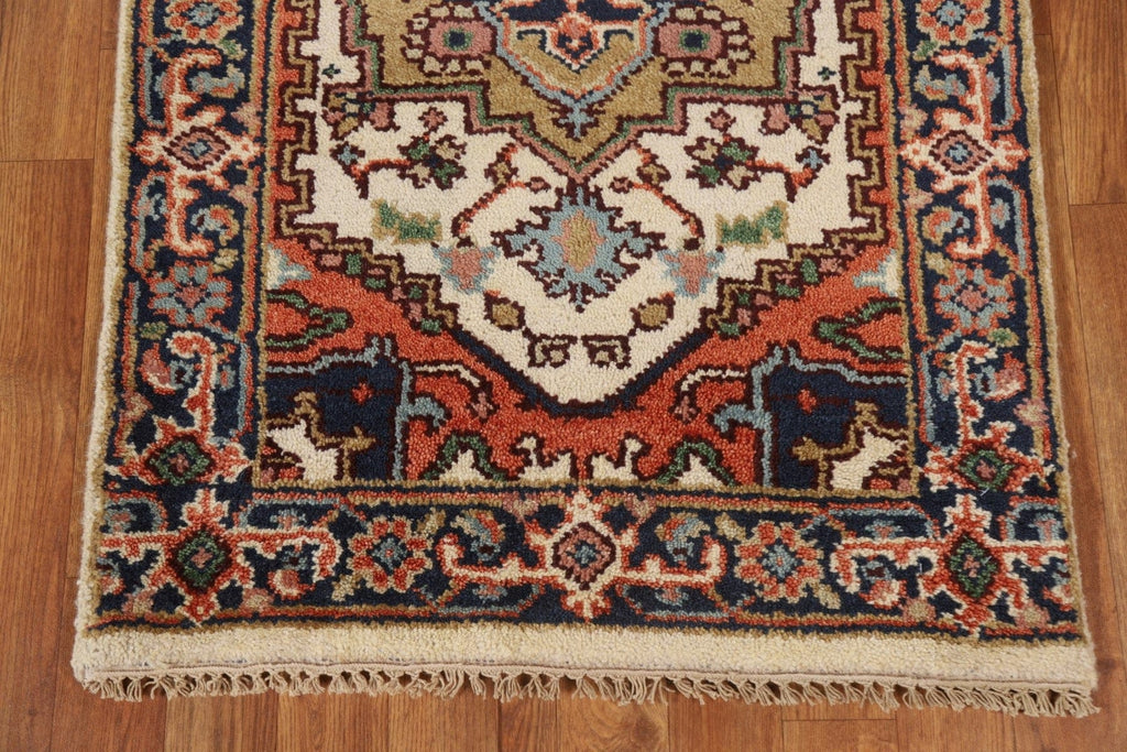 Wool Heriz Serapi Oriental Runner Rug 3x12