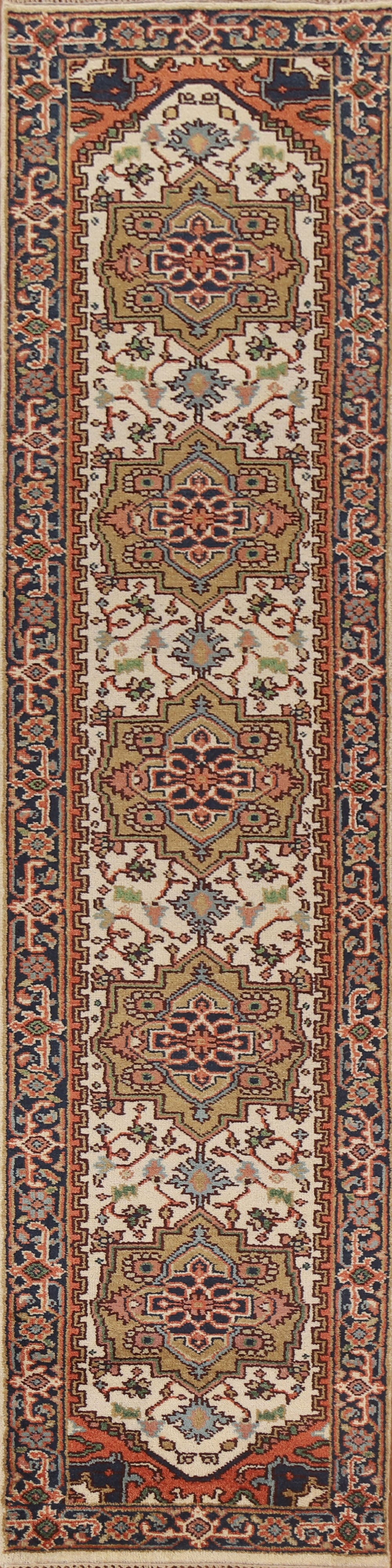 Wool Heriz Serapi Oriental Runner Rug 3x12