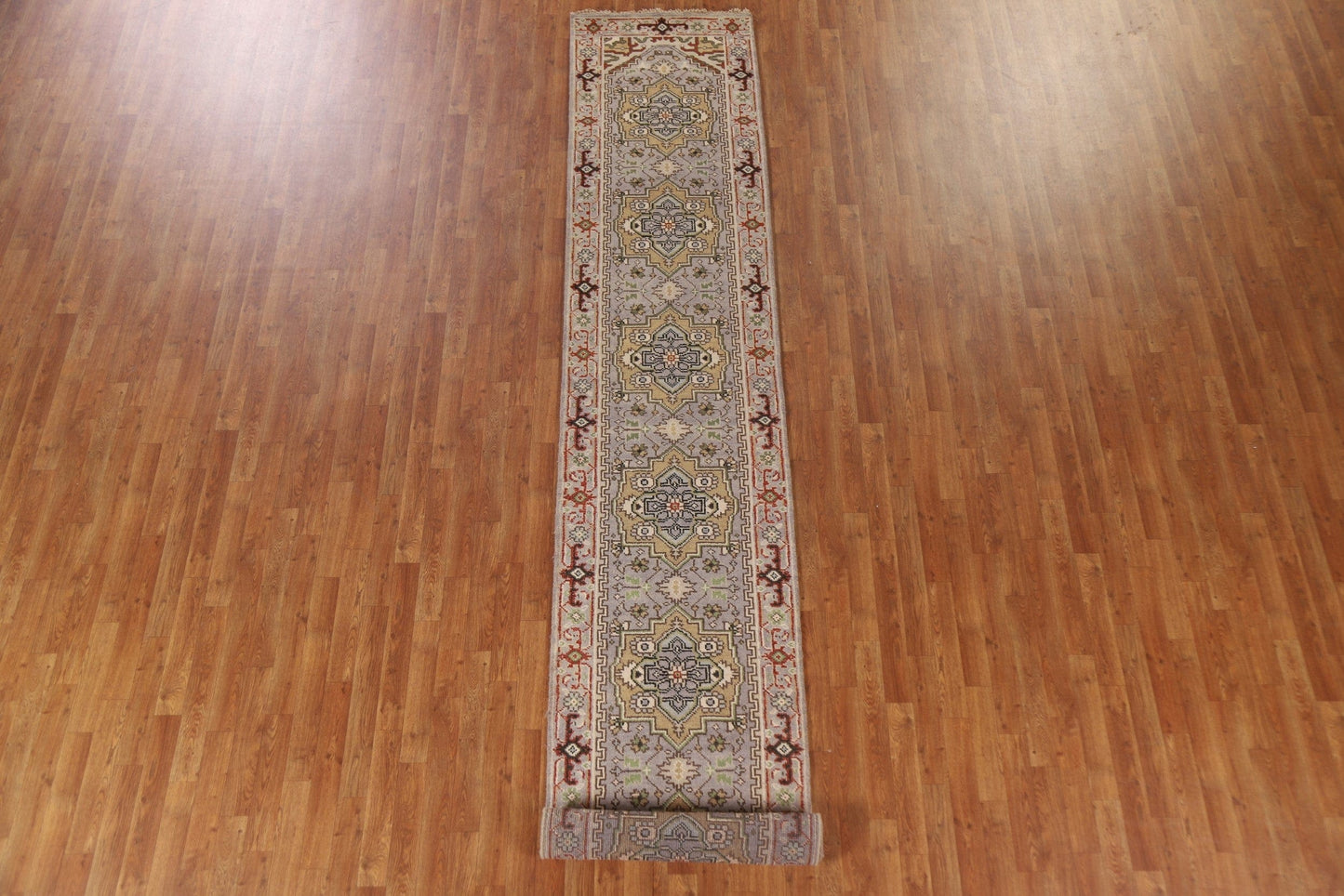 Geometric Heriz Serapi Oriental Runner Rug 3x14