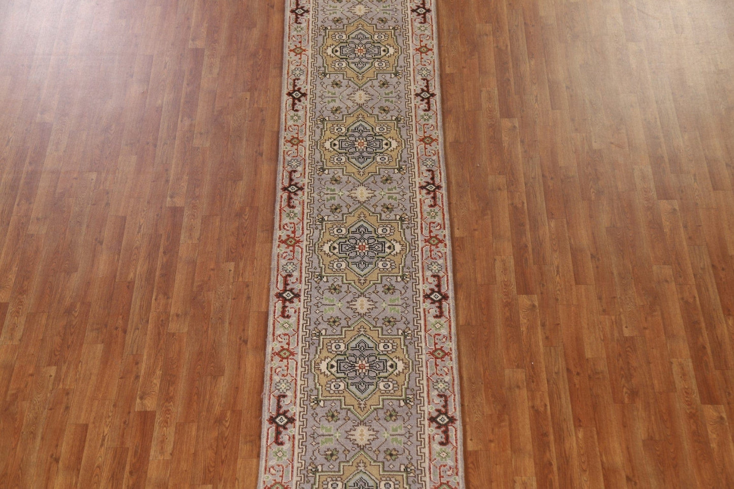 Geometric Heriz Serapi Oriental Runner Rug 3x14