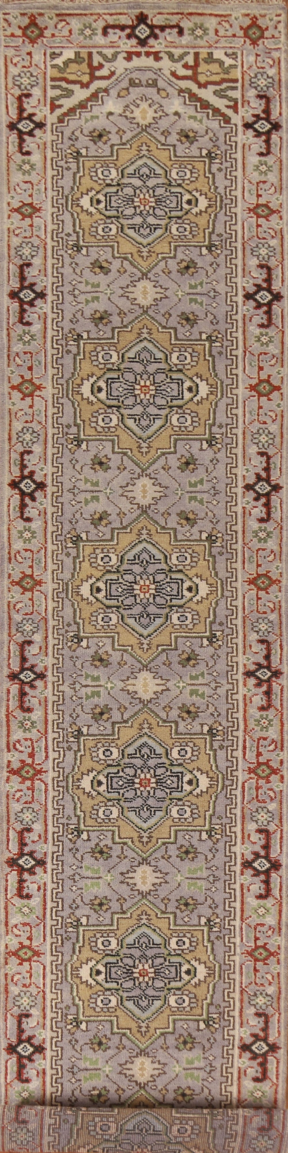 Geometric Heriz Serapi Oriental Runner Rug 3x14