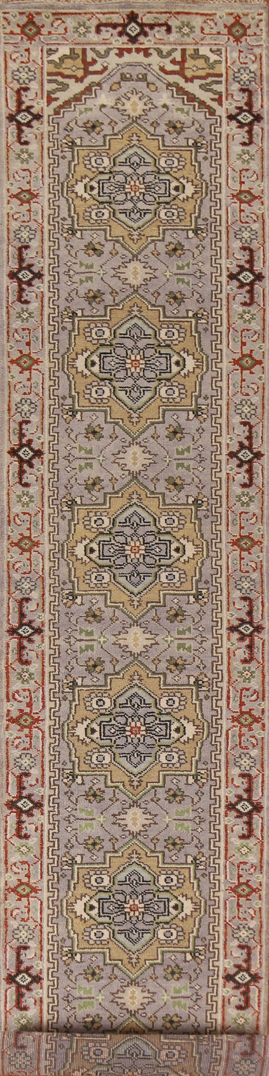 Geometric Heriz Serapi Oriental Runner Rug 3x14