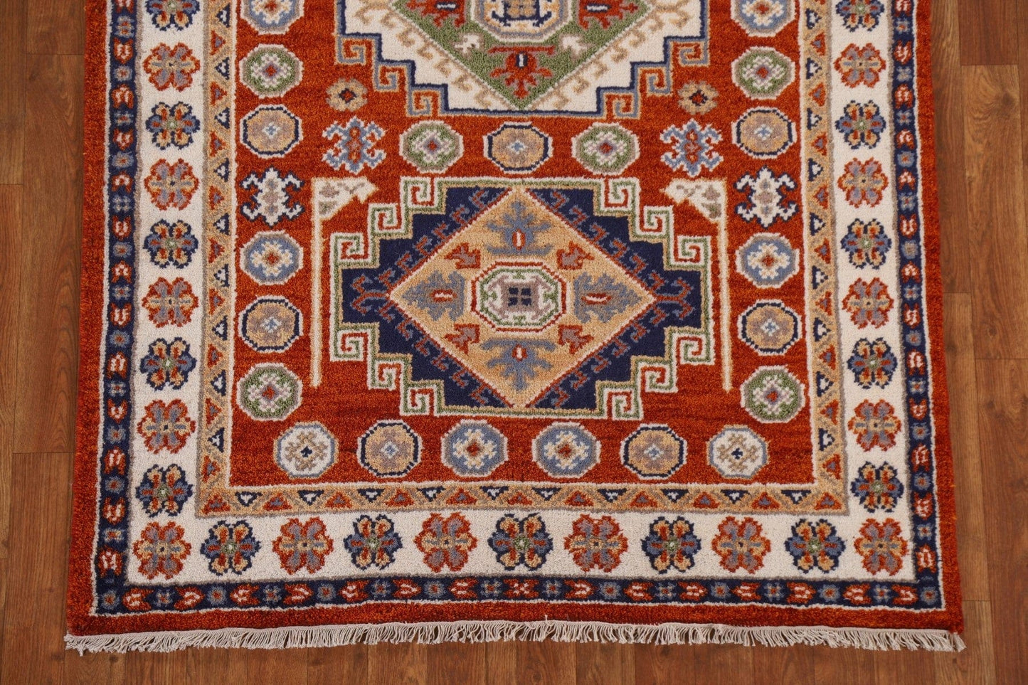 Geometric Kazak Area Rug 4x6