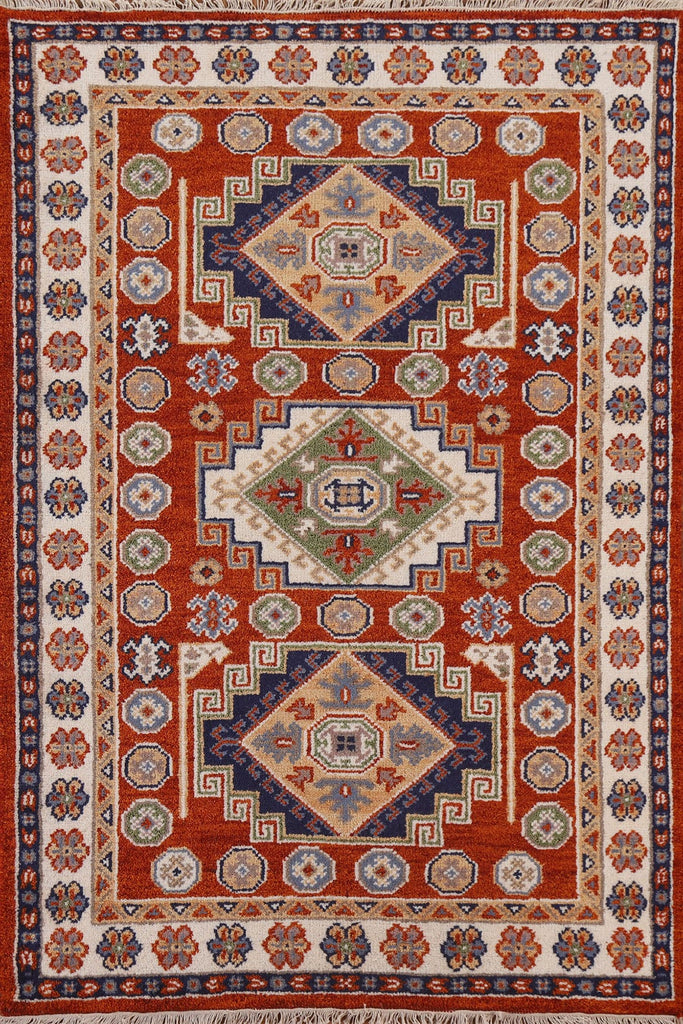 Geometric Kazak Area Rug 4x6