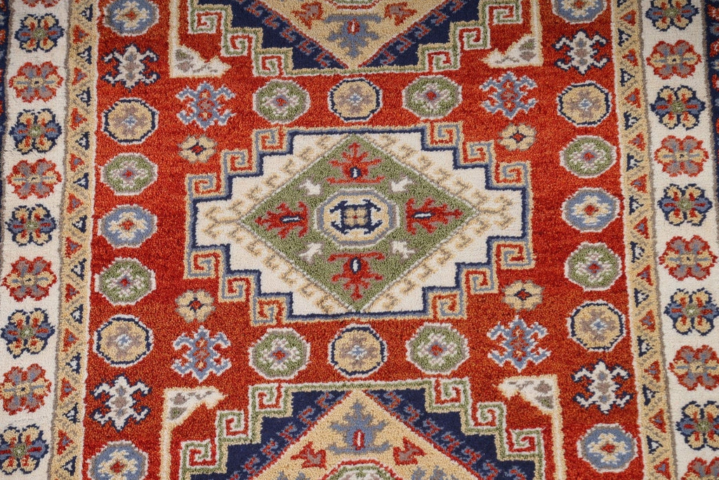 Wool Kazak Oriental Area Rug 4x6