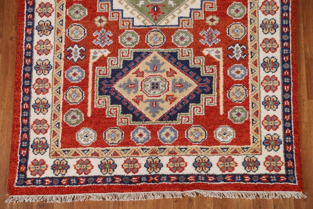 Wool Kazak Oriental Area Rug 4x6