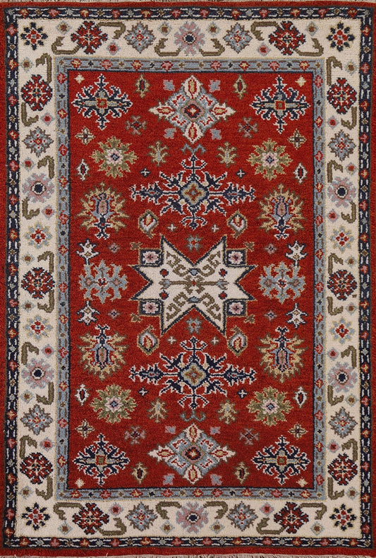 Geometric Kazak Area Rug 4x6