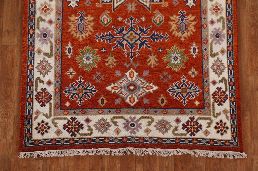 Wool Kazak Oriental Area Rug 4x6