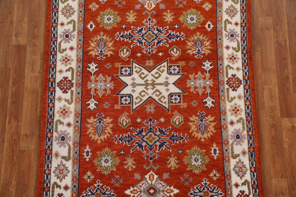 Wool Kazak Oriental Area Rug 4x6