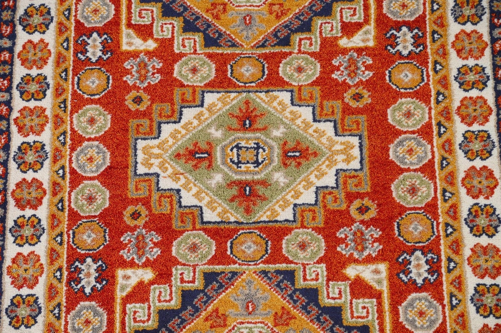 Wool Kazak Oriental Area Rug 4x6