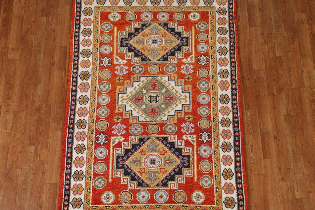 Handmade Kazak Area Rug 4x6