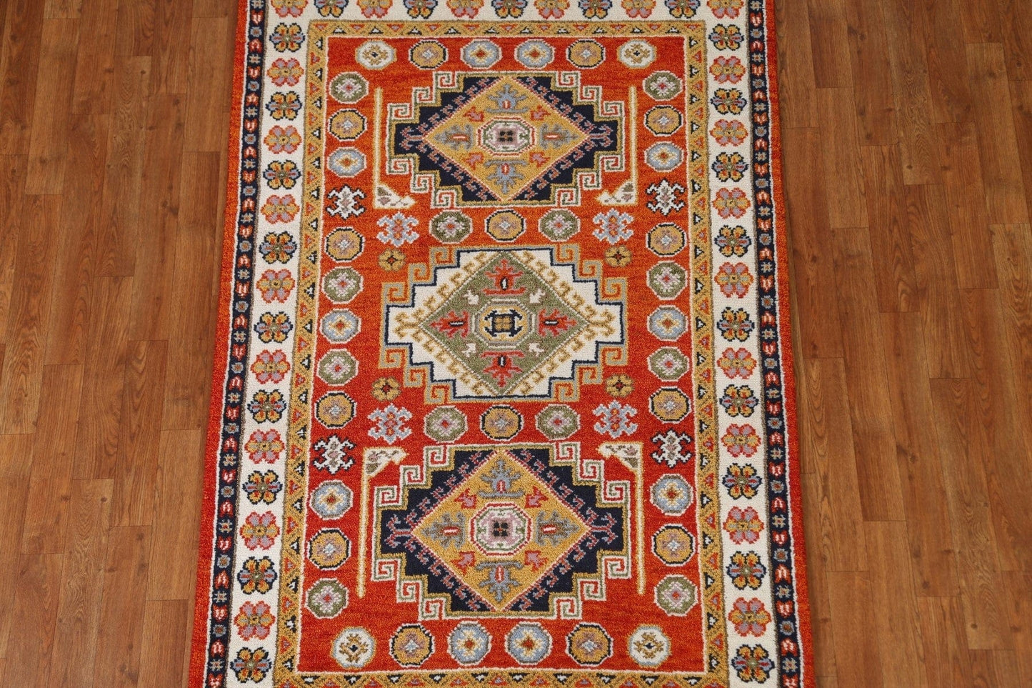 Handmade Kazak Area Rug 4x6