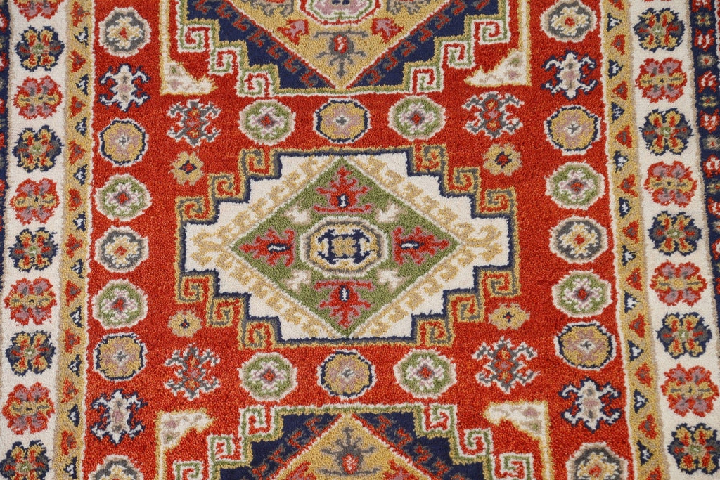 Wool Kazak Oriental Area Rug 4x6