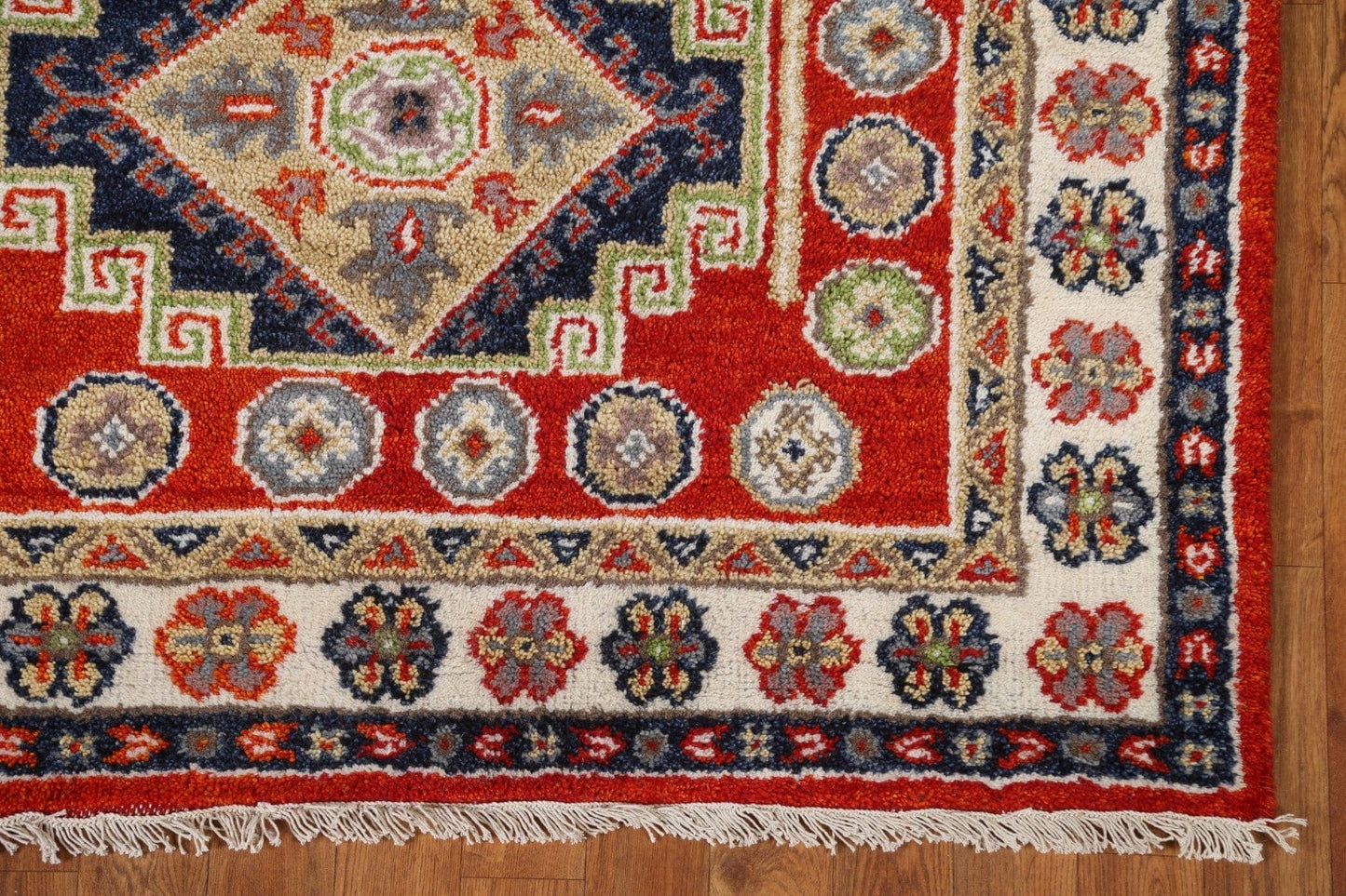 Geometric Kazak Area Rug 4x6