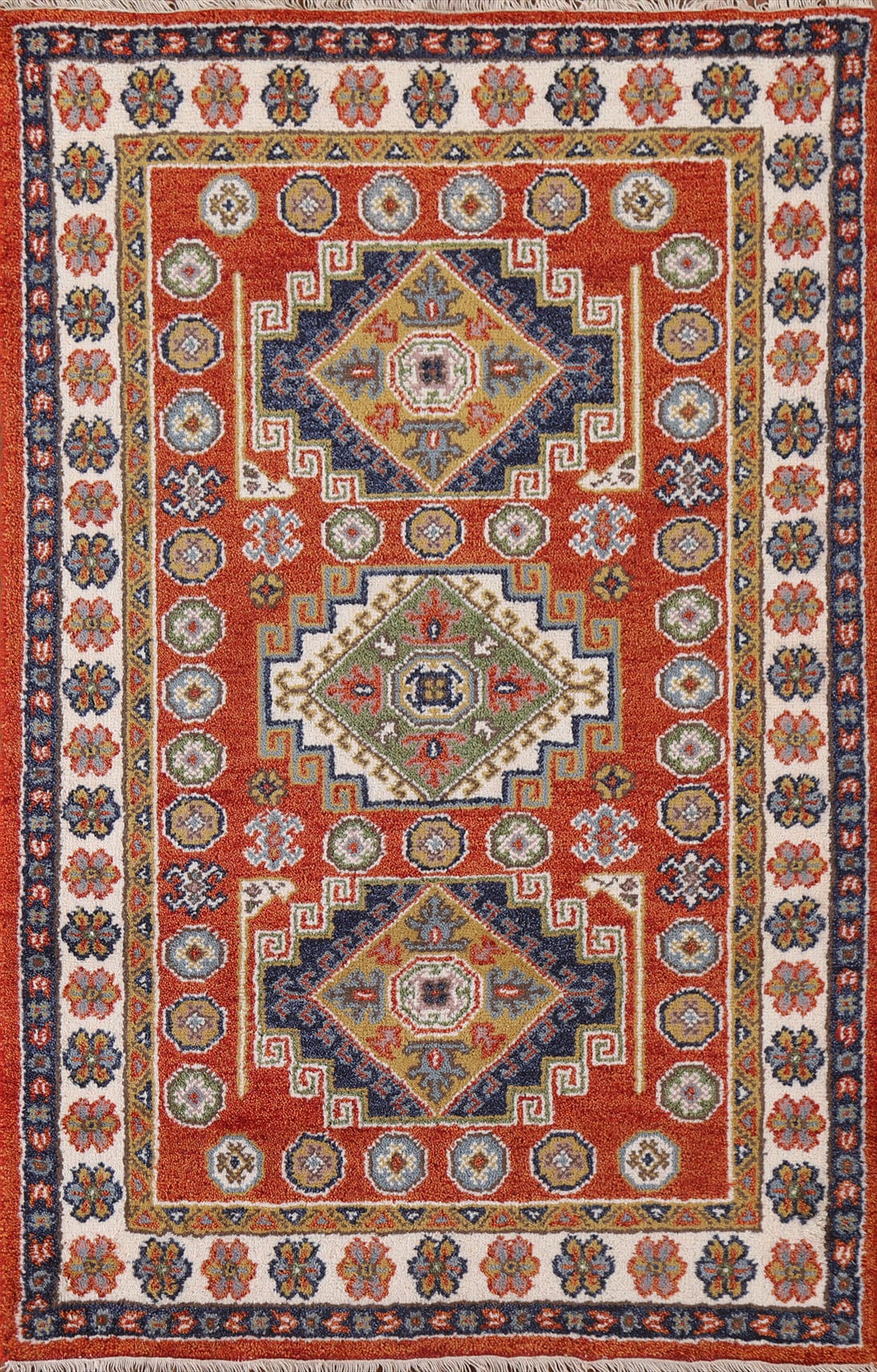 Kazak Handmade Area Rug 4x6