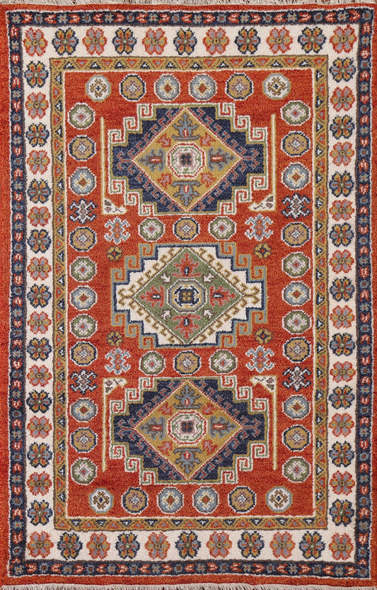 Kazak Handmade Area Rug 4x6