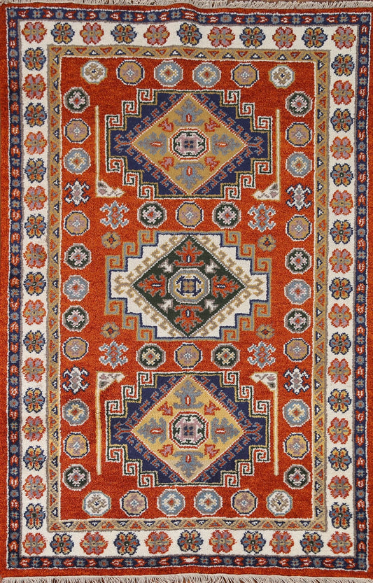 Handmade Kazak Oriental Area Rug 4x6