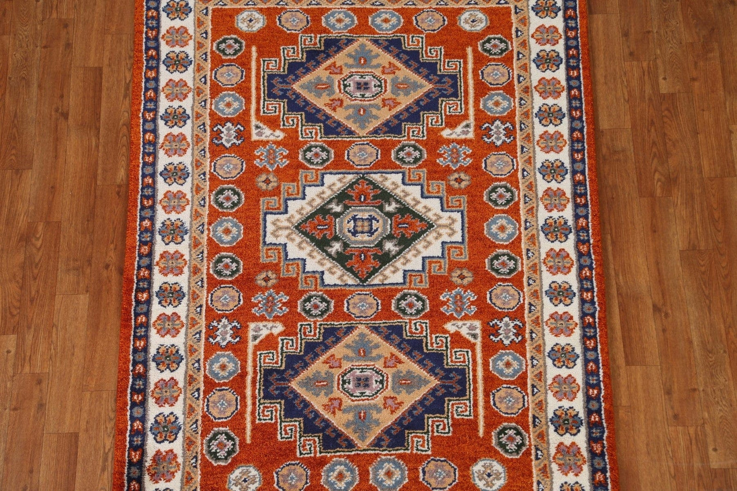 Geometric Kazak Area Rug 4x6