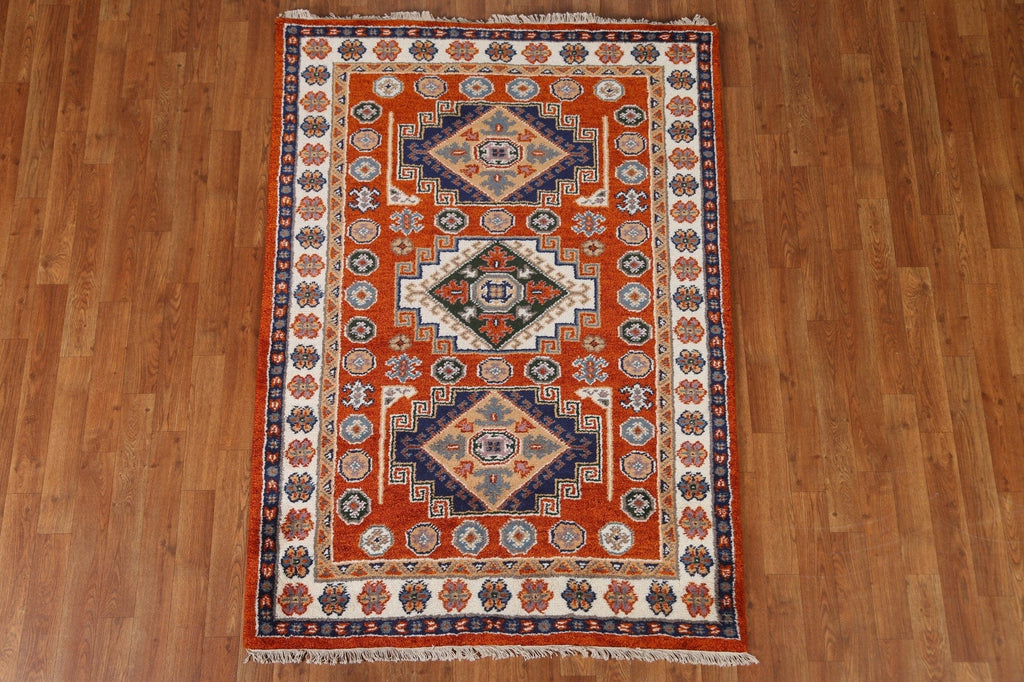 Geometric Kazak Area Rug 4x6