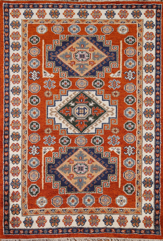 Geometric Kazak Area Rug 4x6