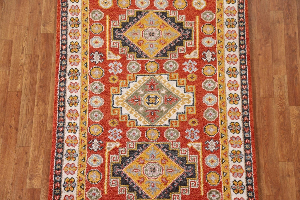 Wool Kazak Oriental Area Rug 4x6