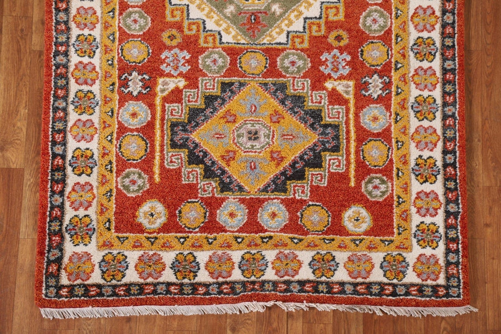 Wool Kazak Oriental Area Rug 4x6