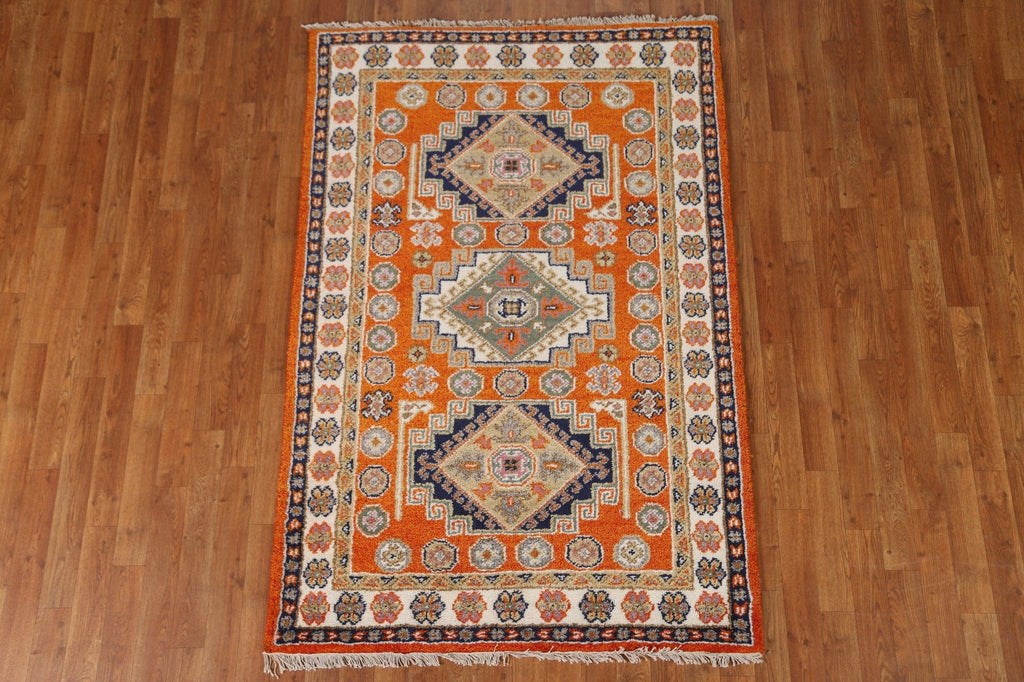 Geometric Kazak Area Rug 4x6