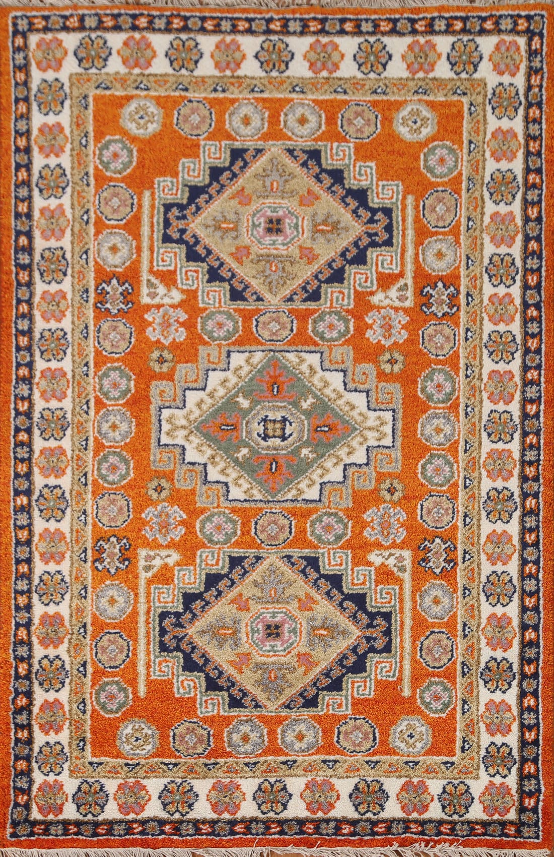 Geometric Kazak Area Rug 4x6