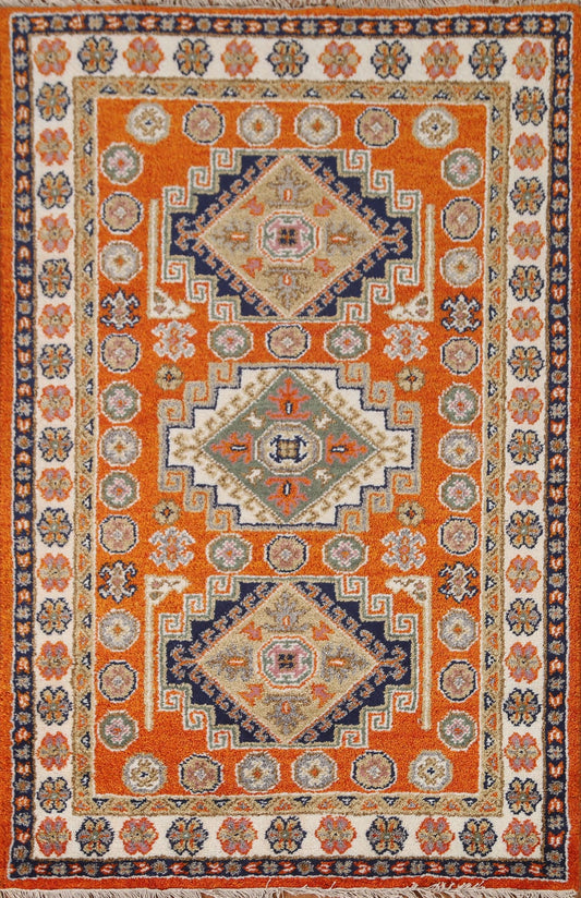 Geometric Kazak Area Rug 4x6