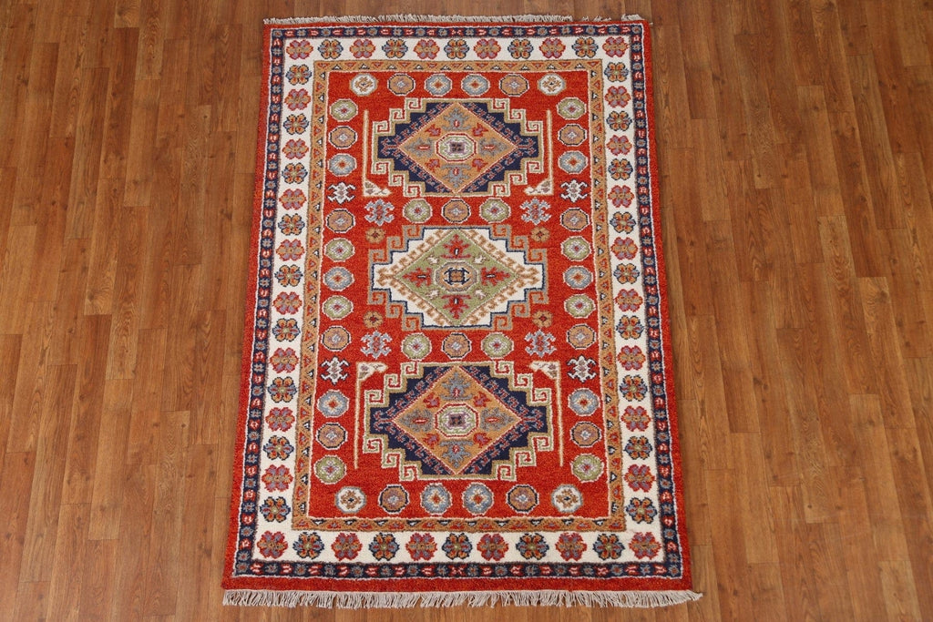 Geometric Kazak Area Rug 4x6