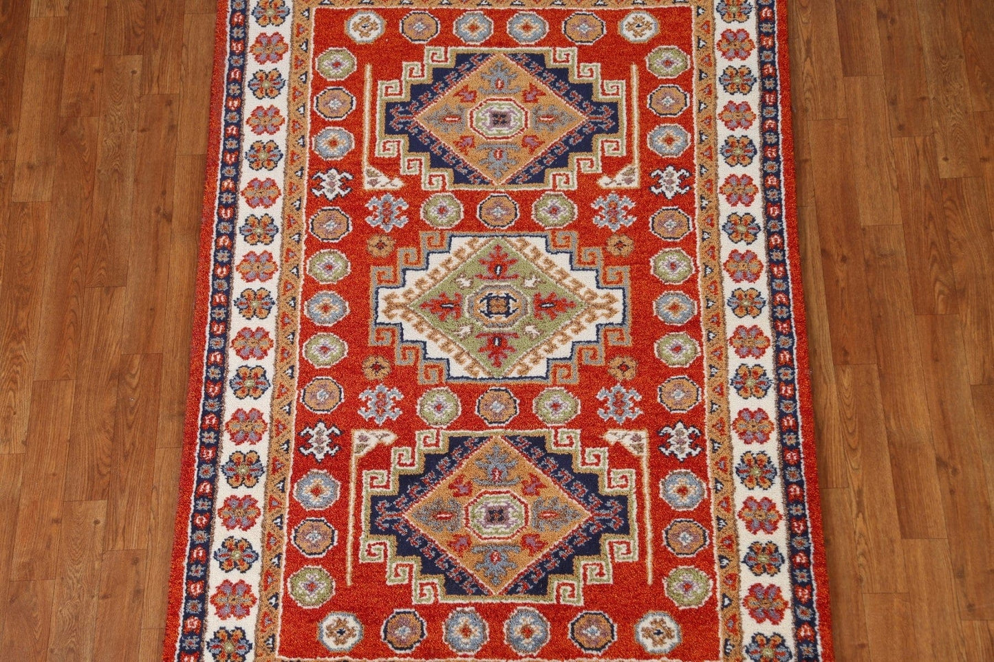 Geometric Kazak Area Rug 4x6