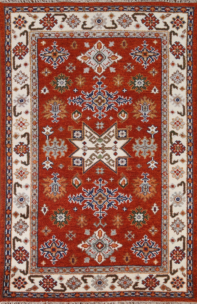 Geometric Kazak Area Rug 4x6