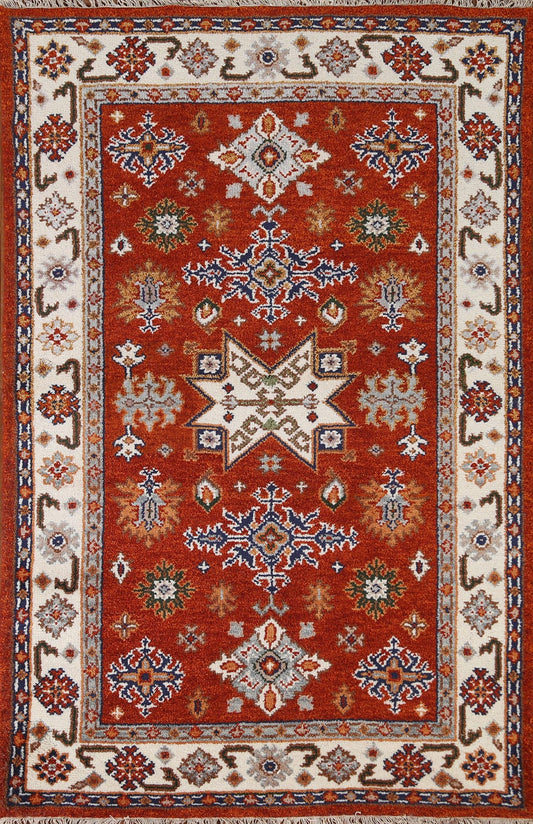 Geometric Kazak Area Rug 4x6