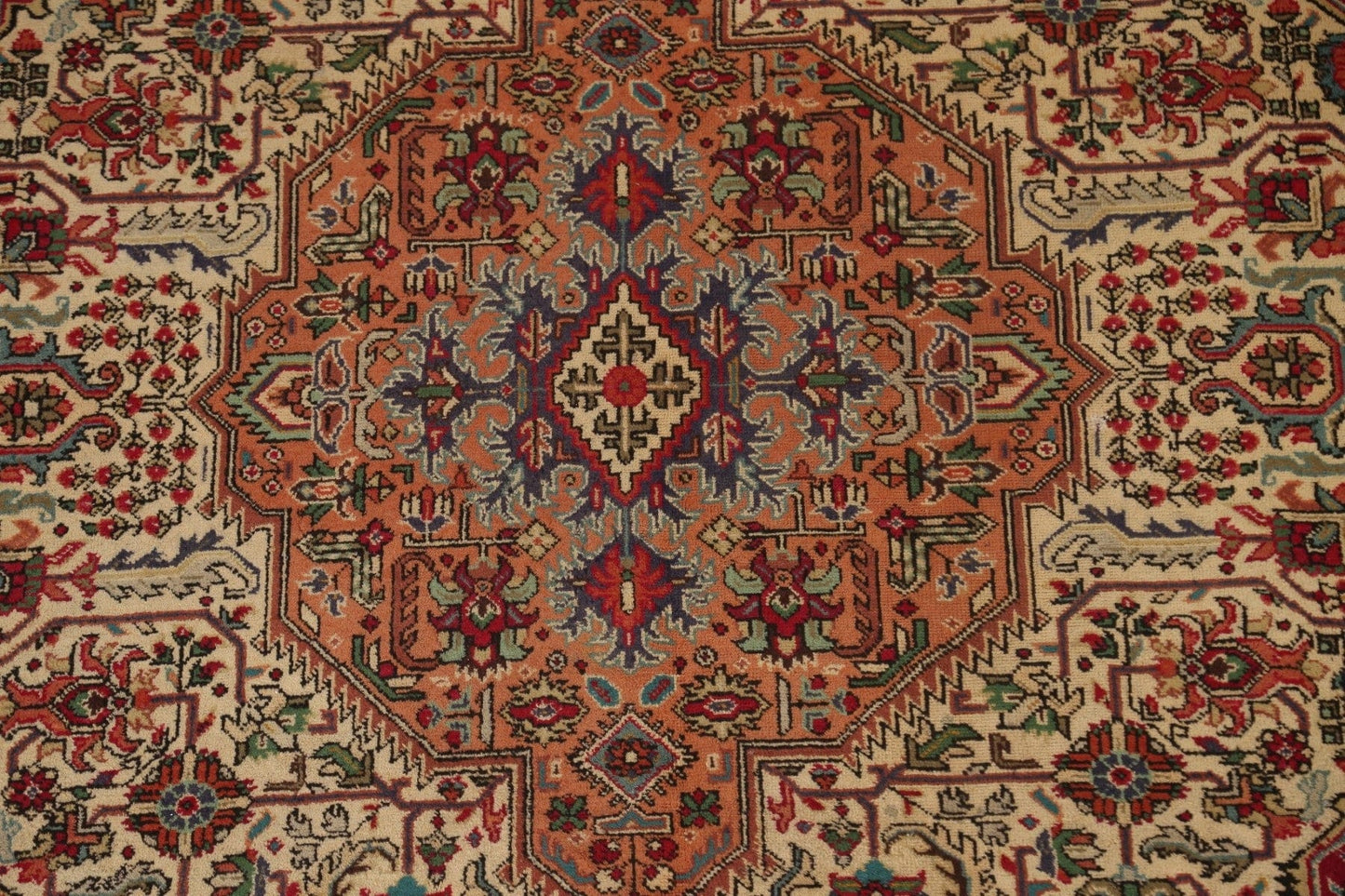 Geometric Tabriz Persian Area Rug 7x10