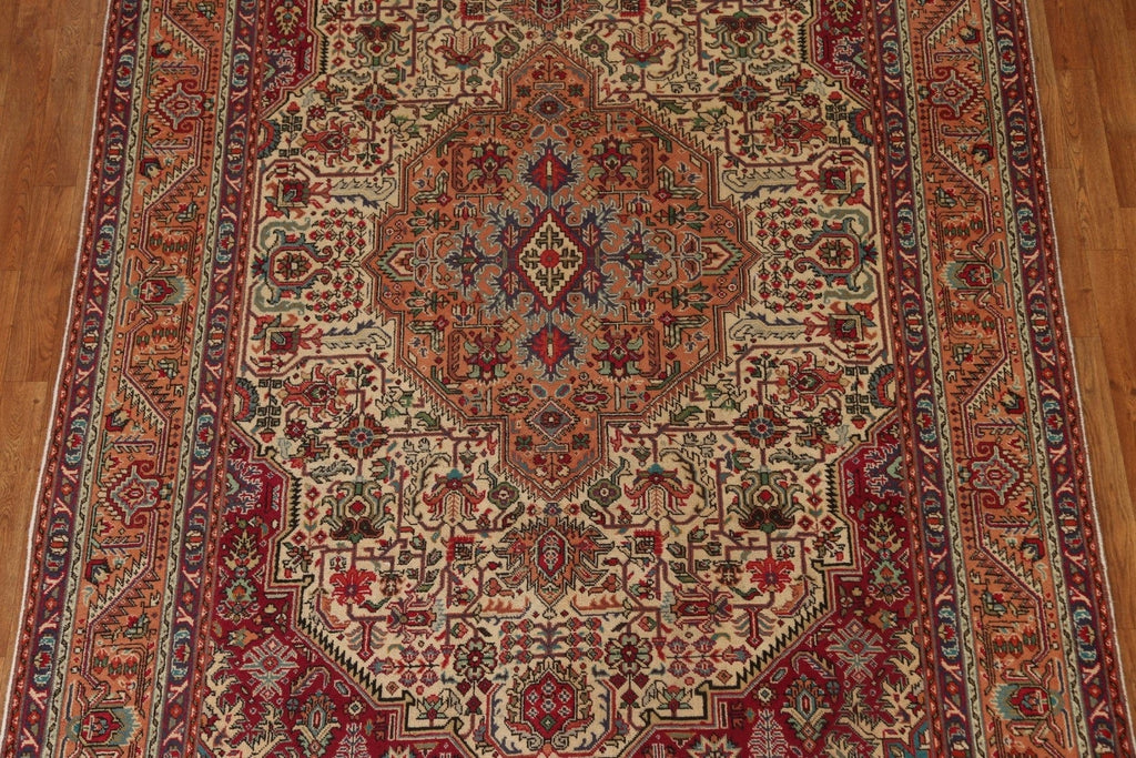 Geometric Tabriz Persian Area Rug 7x10