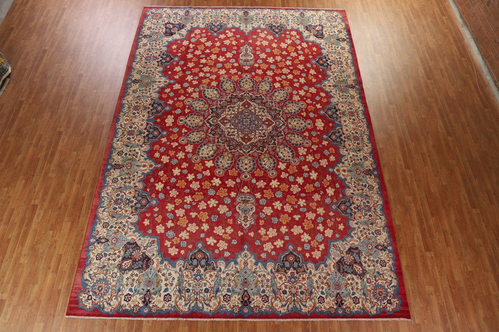 Vegetable Dye Isfahan Persian Large Rug 11x15