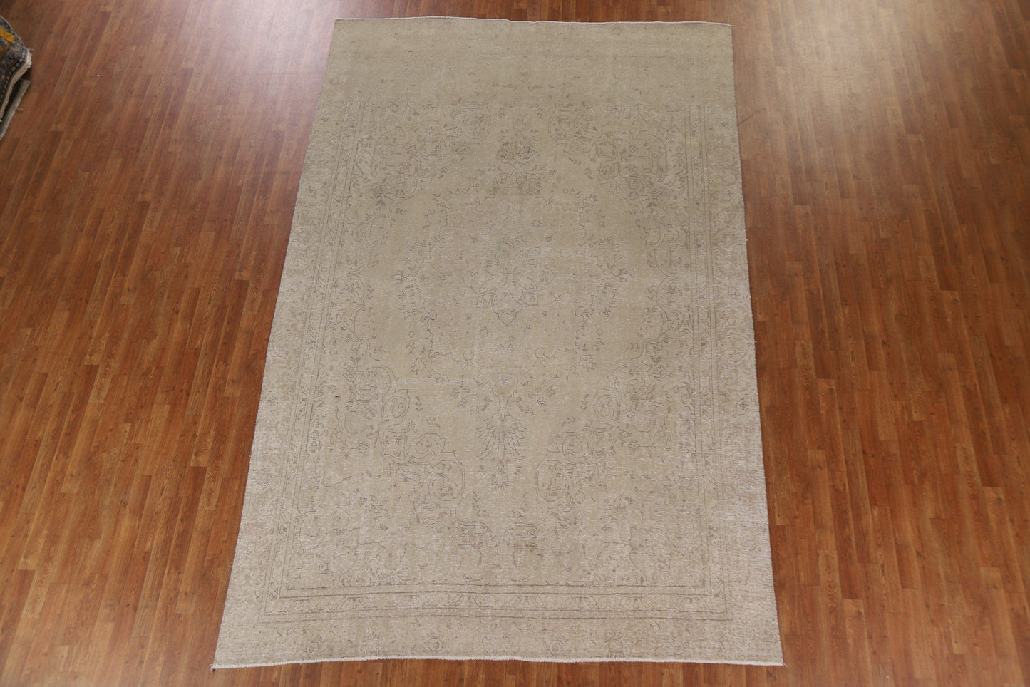 Distressed Muted Tabriz Persian Area Rug 8x12