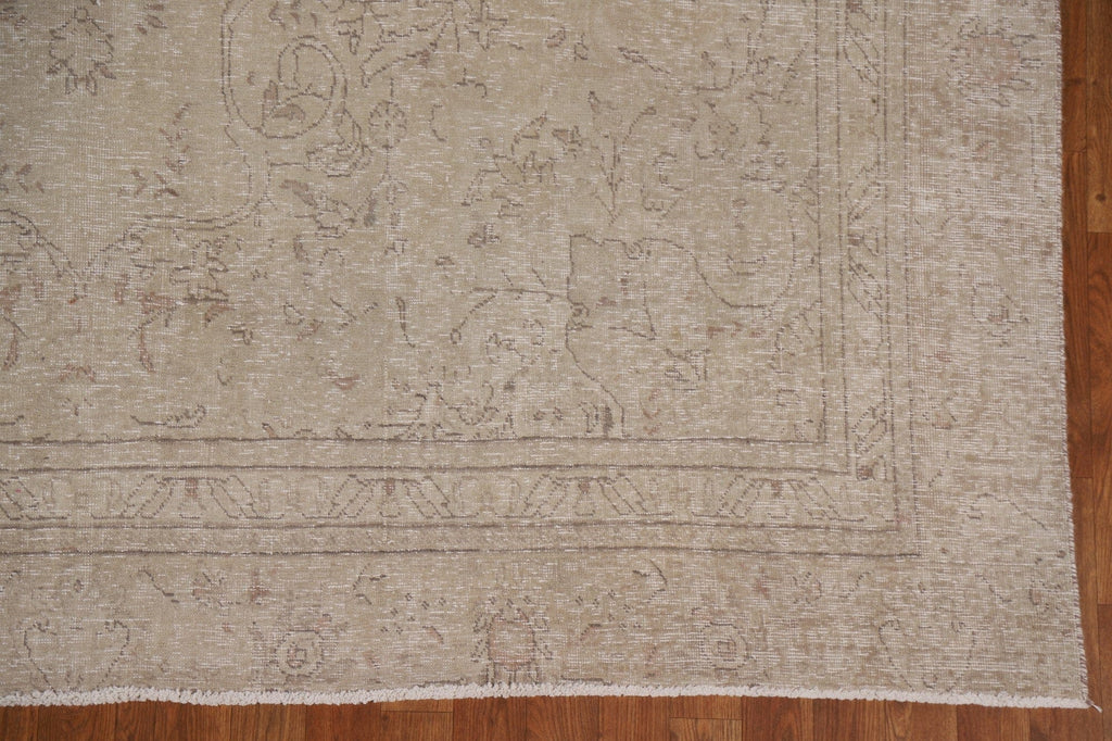 Distressed Muted Tabriz Persian Area Rug 8x12