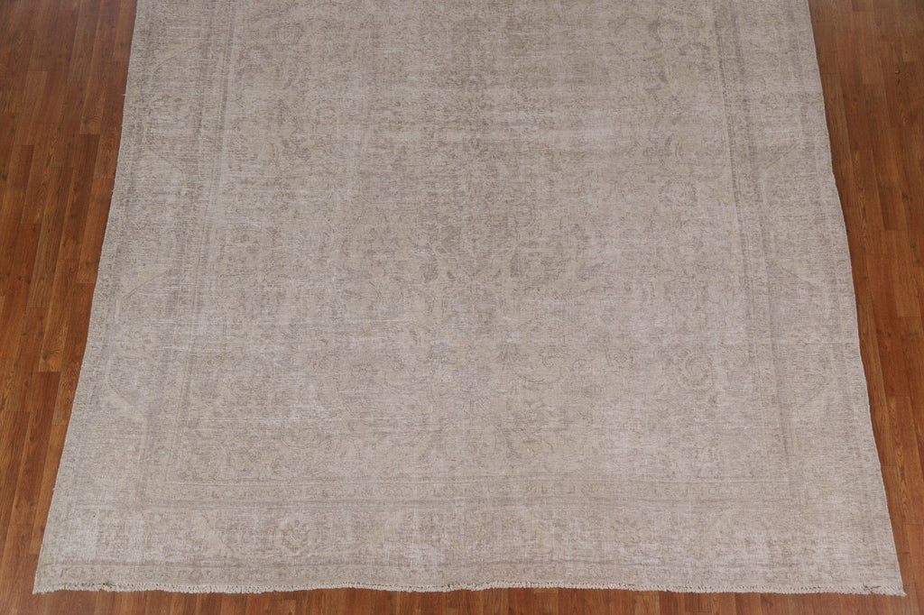 Distressed Muted Tabriz Persian Area Rug 9x12