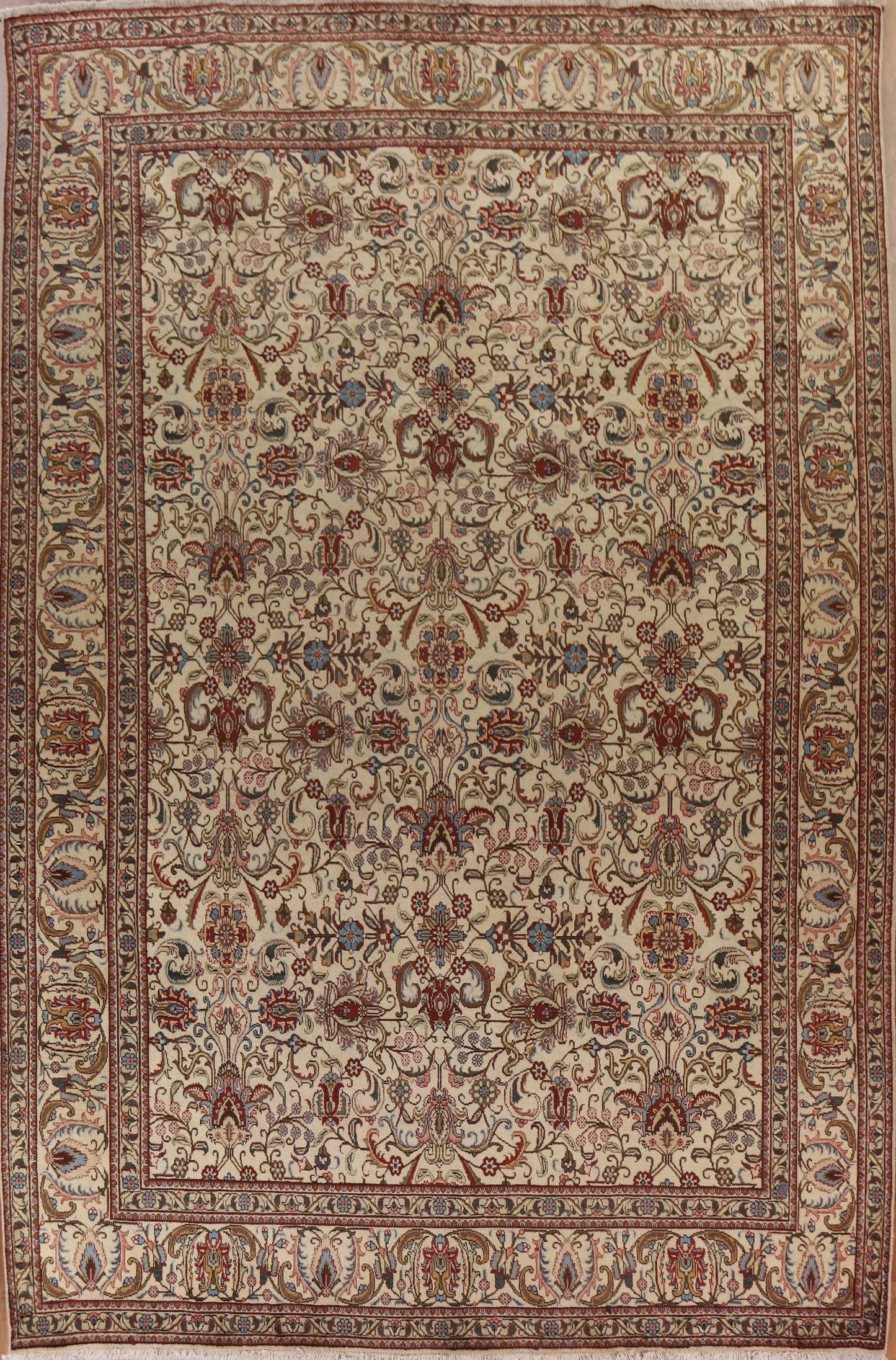 Floral Tabriz Persian Area Rug 10x13