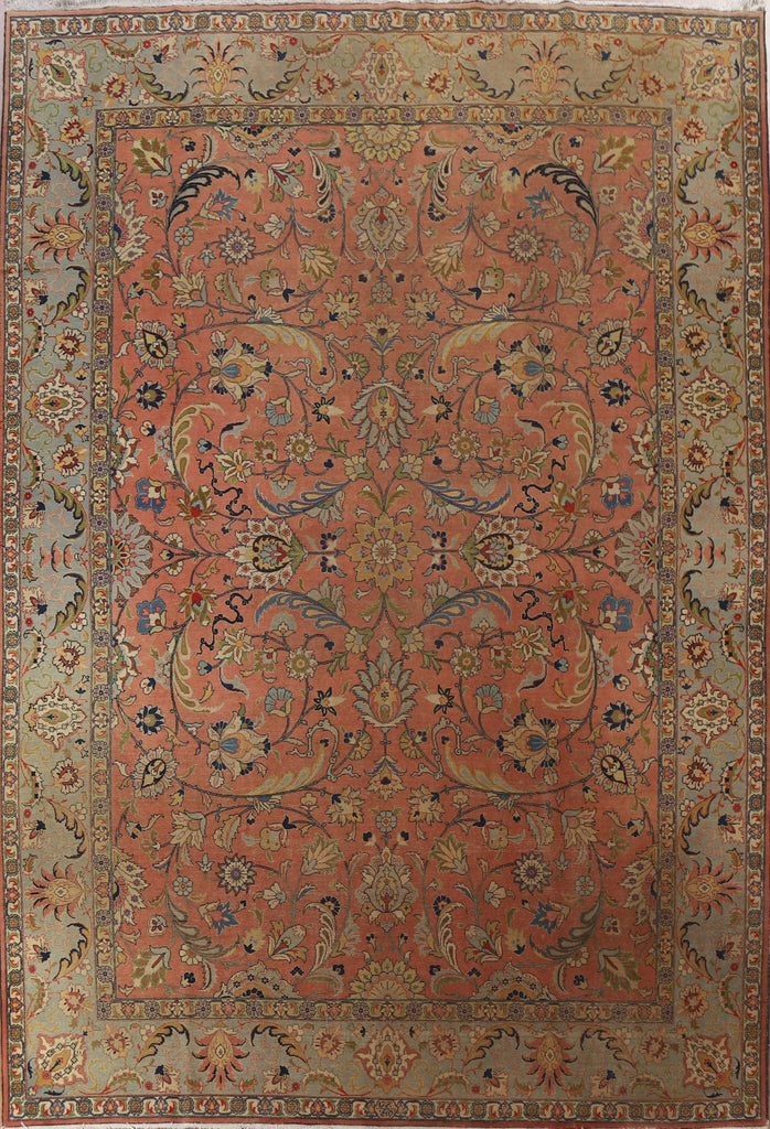 Antique Vegetable Dye Tabriz Persian Area Rug 10x13