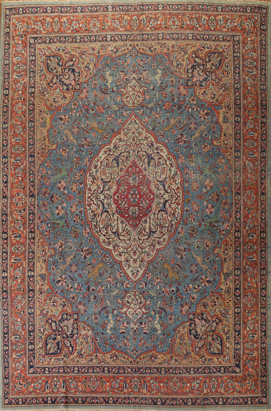 Antique Vegetable Dye Tabriz Persian Area Rug 10x13