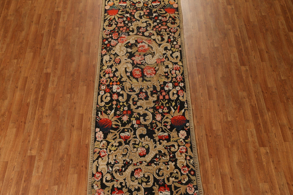 Antique Vegetable Dye Karabakh Runner Rug 3x13