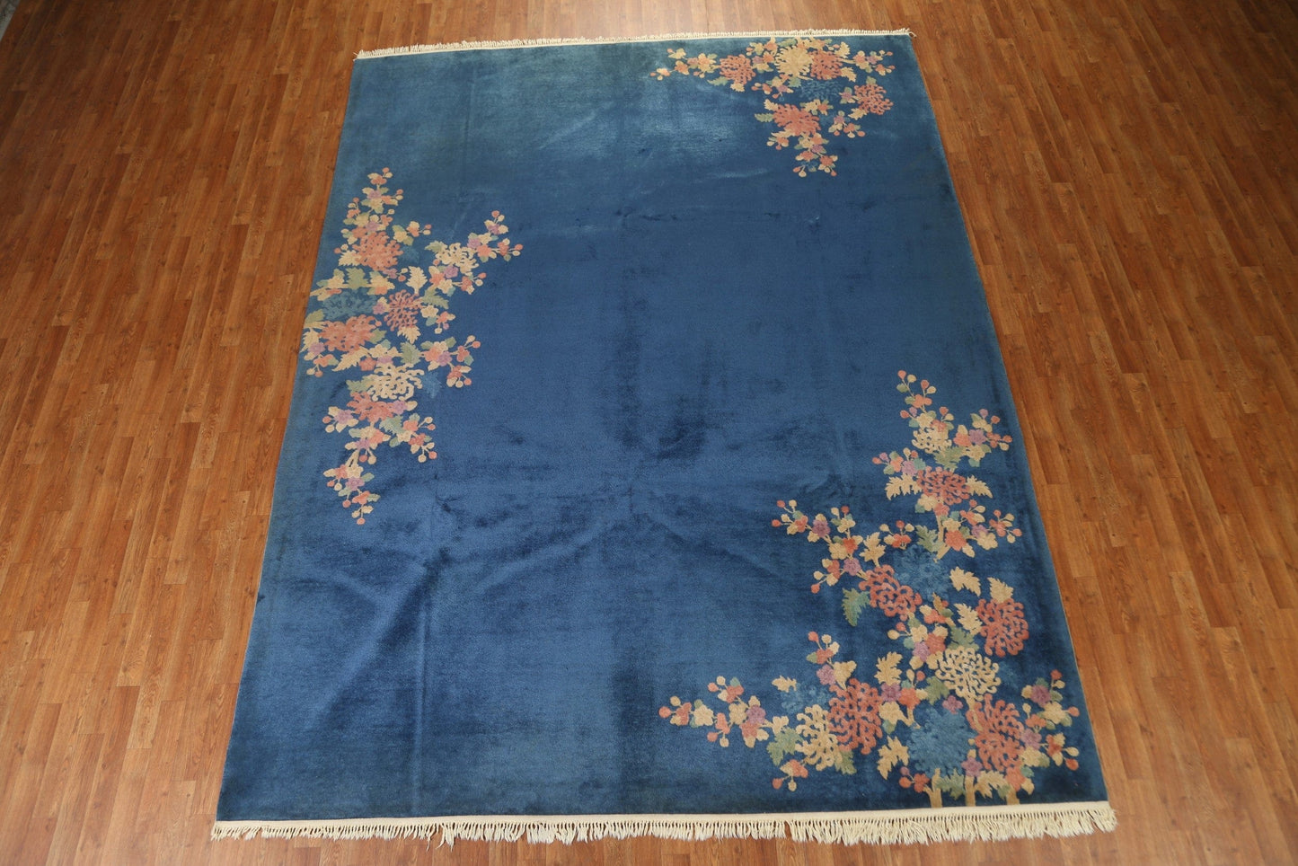 Vegetable Dye Art Deco Oriental Area Rug 9x12