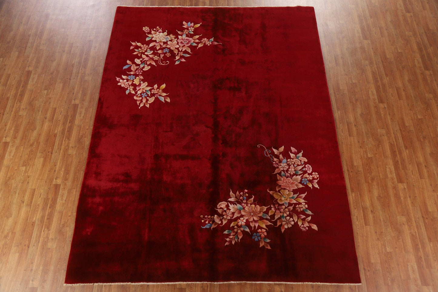 Vegetable Dye Art Deco Vintage Area Rug 9x12