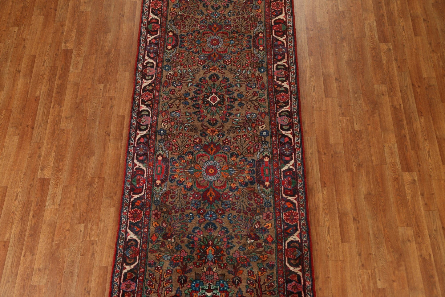 Vegetable Dye Lilian Persian Runner Rug 4x10