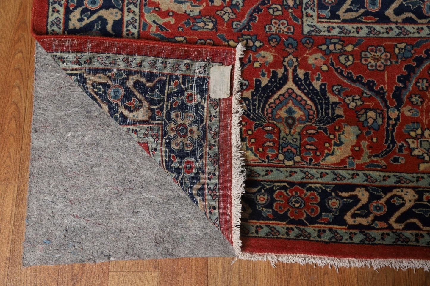 Pre-1900 Antique Vegetable Dye Tabriz Haj Jalili Persian Rug 13x20